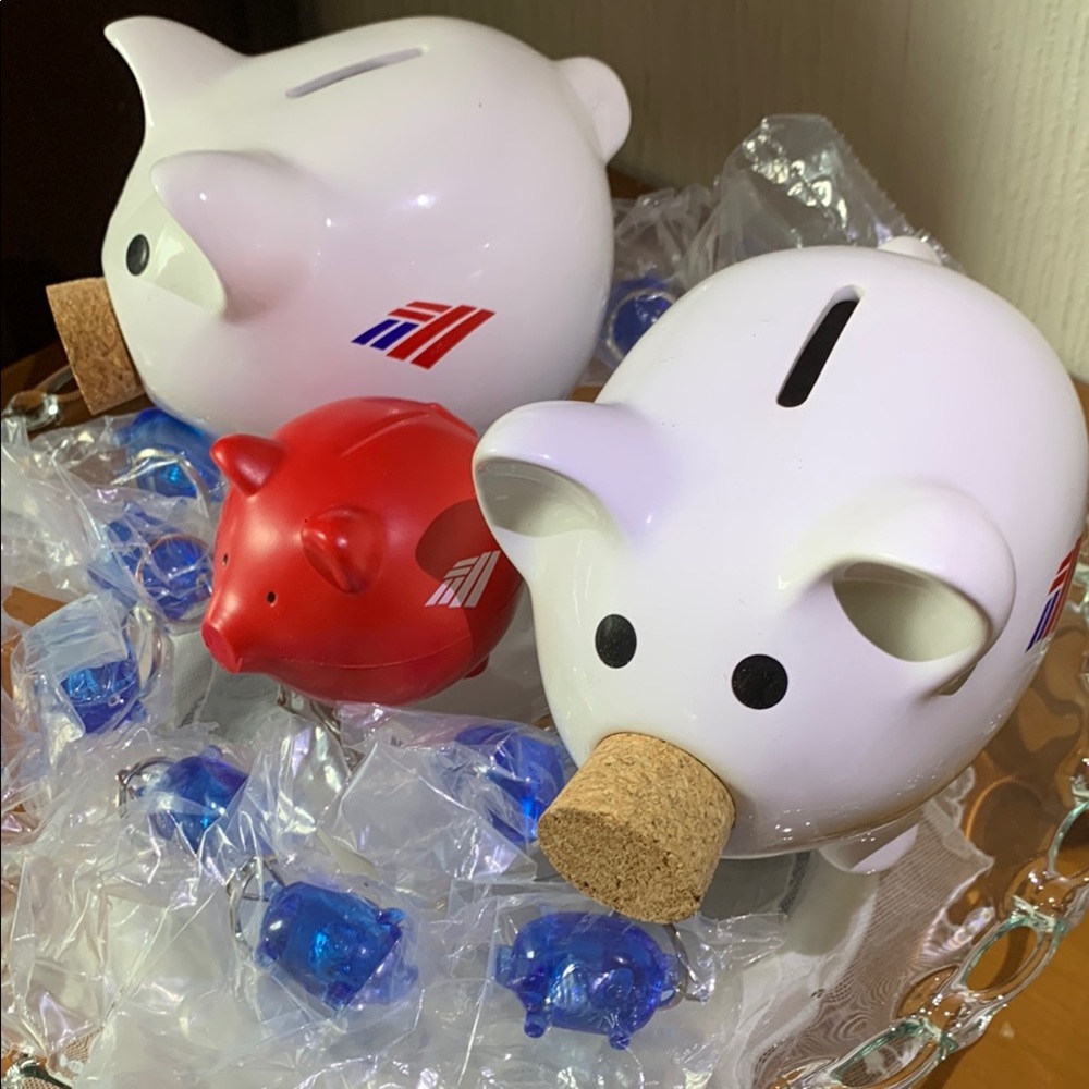 Bank of America Piggy Set - Banks, Key Chains & Squishball - Picture 3 of 8